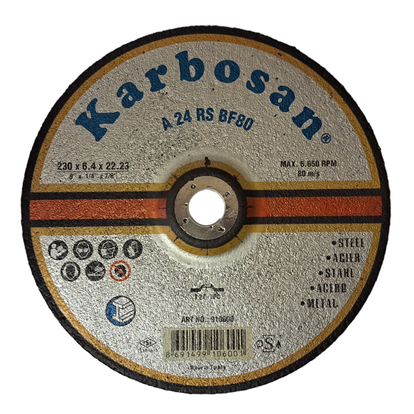 KARBOSAN METAL GRINDING DISC 230 X 6.4 X 22