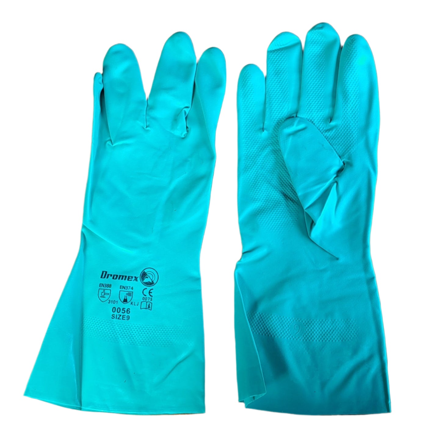 GLOVES GREEN NITRILE, CHEMICAL - 100MM
