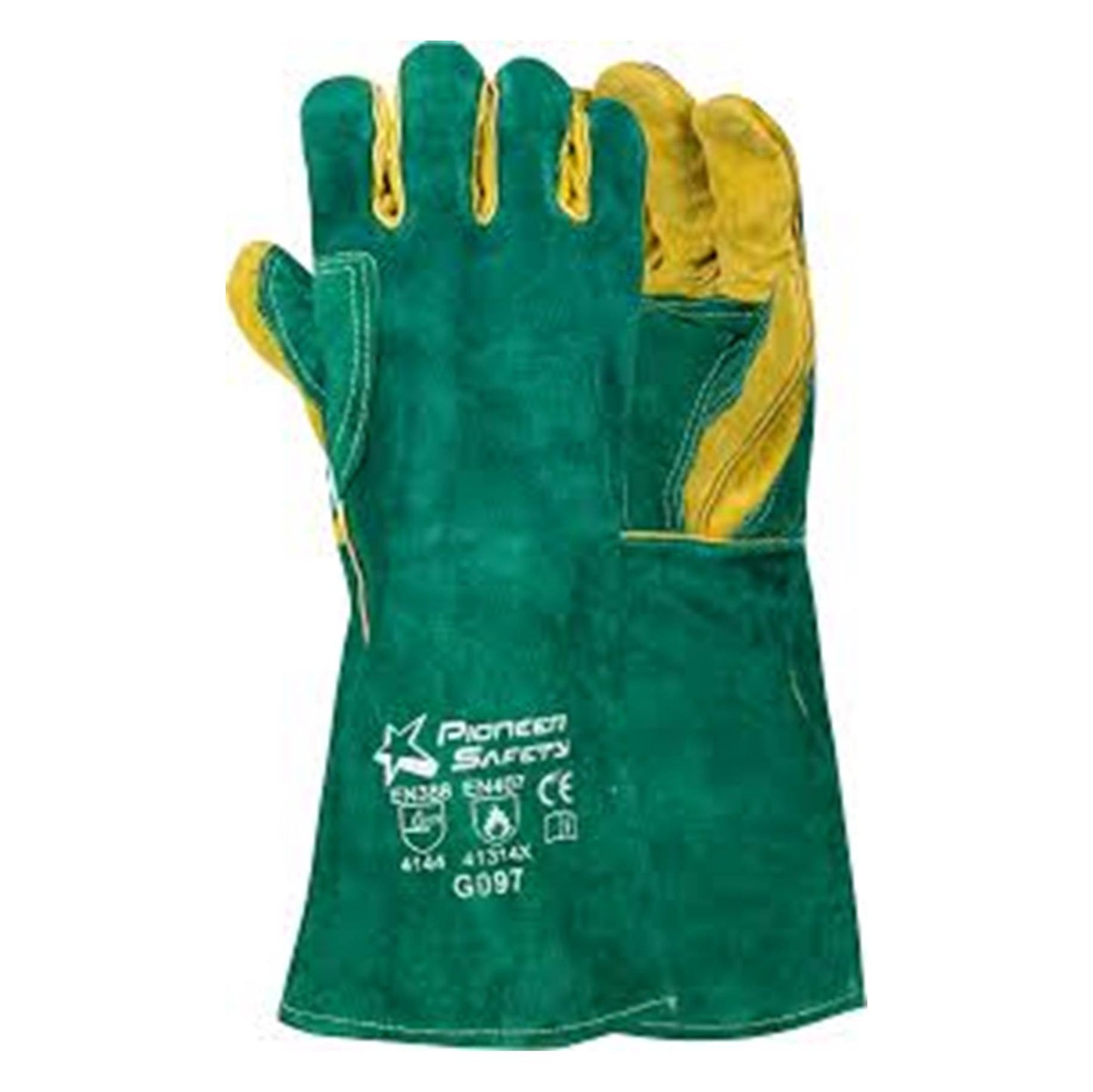 SPARK WELDING GLOVE ELBOW GREEN/YELLOW
