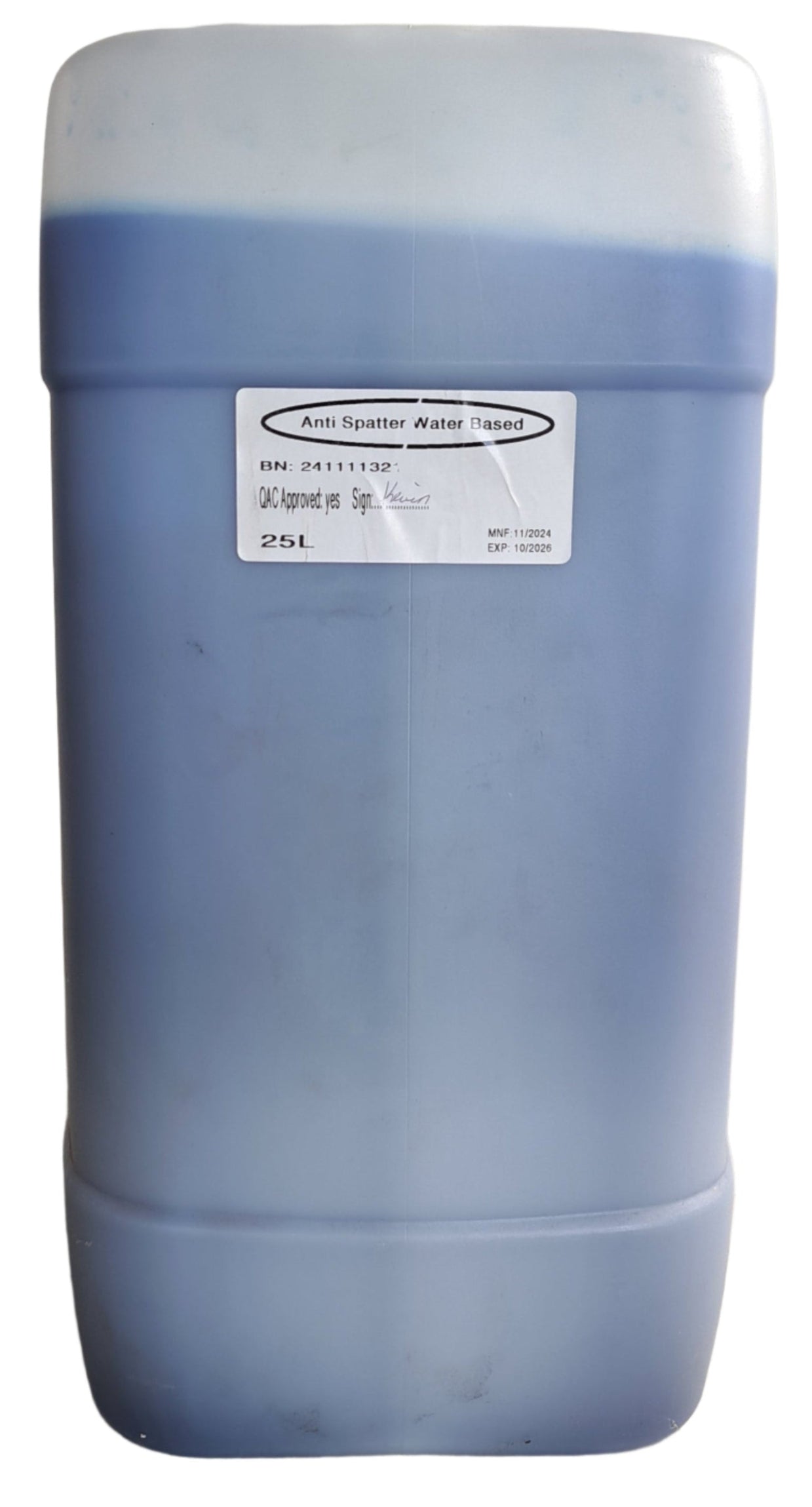 ANTI SPATTER W/BASED - 25LTR BLUE (SPRAY ON)