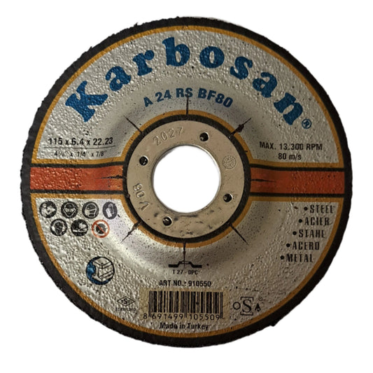 KARBOSAN METAL GRINDING DISC 115 X6.4 X 22