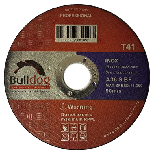 BULLDOG 115 X 1 X 22MM PROF CUTTING