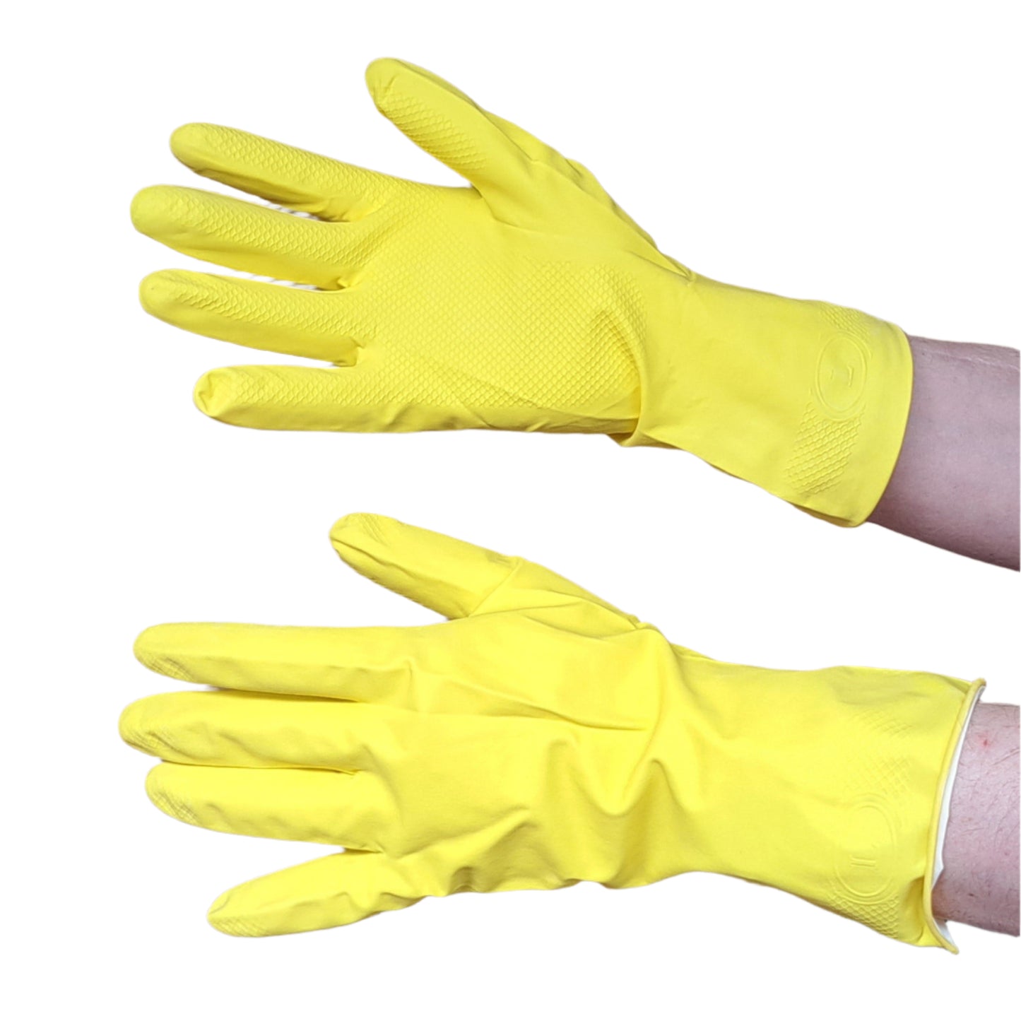 GLOVES  RUBBER HOUSEHOLD - FLOCK LINED (LARGE)