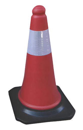 ROAD CONE 500MM - WITH REFLECTIVE STRIP